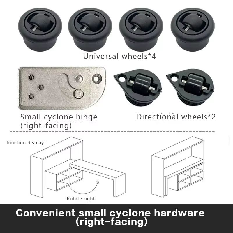 TurnMaster 90 Swivel BenchConnector Hardware Kit Multifunctional FoldAway Table Desk Mount System 6