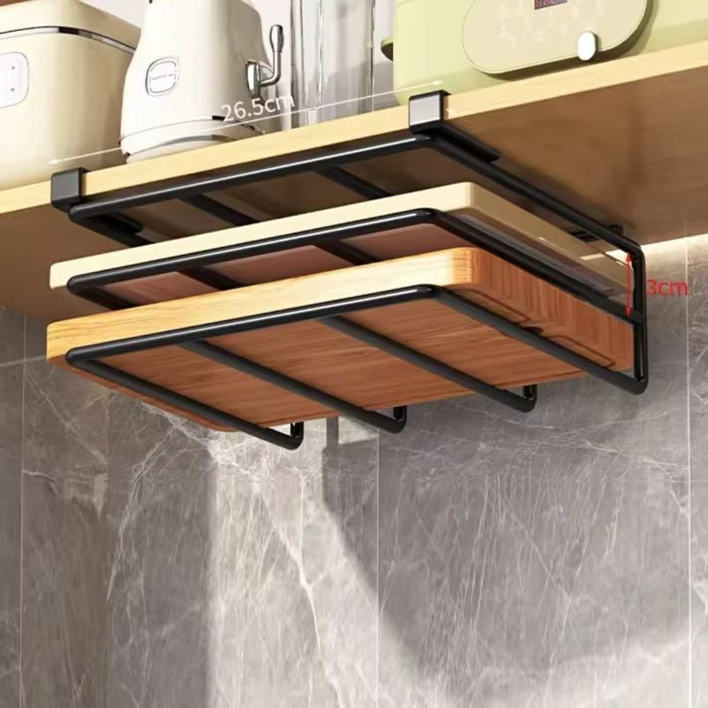 UnderCabinet Basket Storage Shelf Cutting Board Rack For Kitchen Home Organisers 0