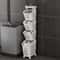 Multilayer Wheeled PP Plastic Laundry Storage Basket Cart 9