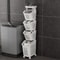 Multilayer Wheeled PP Plastic Laundry Storage Basket Cart 9