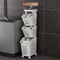 Multilayer Wheeled PP Plastic Laundry Storage Basket Cart 2