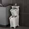 Multilayer Wheeled PP Plastic Laundry Storage Basket Cart 7