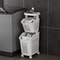 Multilayer Wheeled PP Plastic Laundry Storage Basket Cart 7