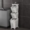 Multilayer Wheeled PP Plastic Laundry Storage Basket Cart 8