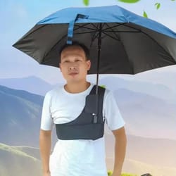freehand adjustable umbrella holder strap – wearable hands-free sun & rain shield