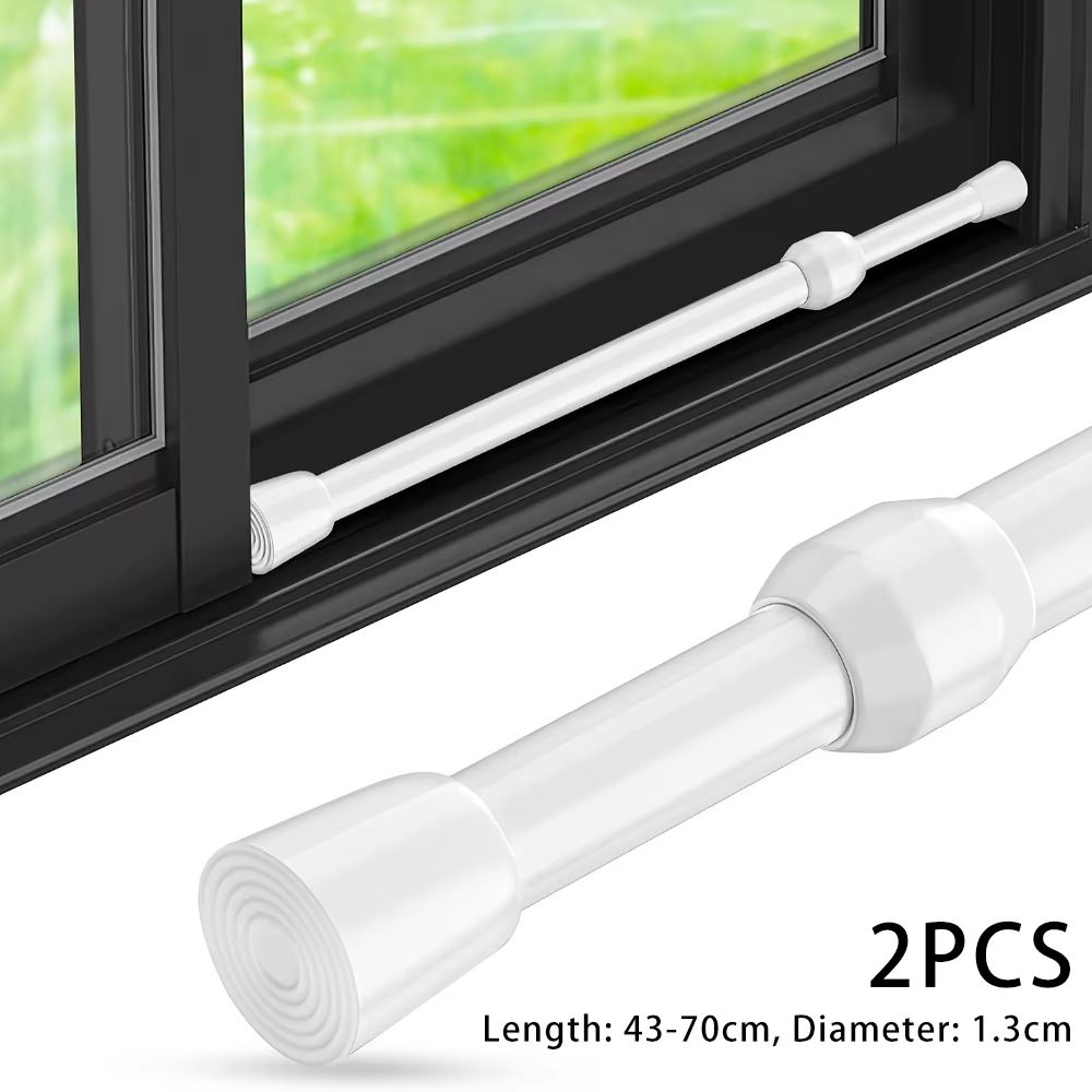 Adjustable Metal Safety Bar For Sliding Windows Doors With RubberTip Lock 7