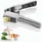 DualAction Zinc Alloy Garlic Press Slicer 2in1 Manual Kitchen Gadget 4