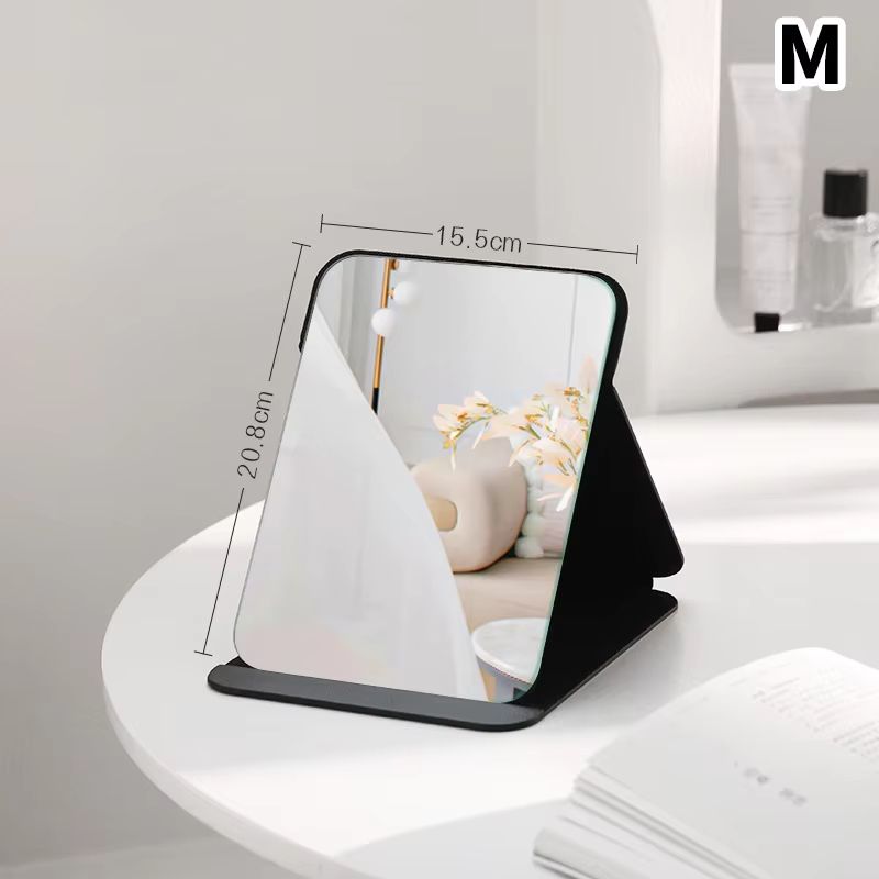 Foldable PU Leather Desktop And Handheld Makeup Mirror Compact Cute Pocket Design 7