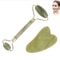 Natural Rose Jade Roller Gua Sha Board Set Facial Eye Body Massage Tool For Skin Lifting And Ten 0