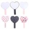 HeartShaped Handheld Eyelash Inspection Mirror Portable Makeup Gadget 1