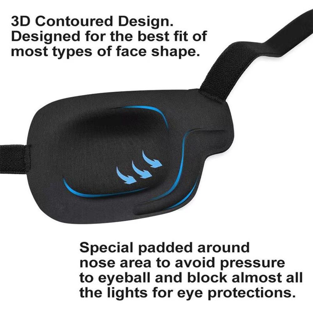 Adjustable Black Single Eyepatch For Adults And Kids Amblyopia Protector Sleeping Eyeshade Pirate P 4