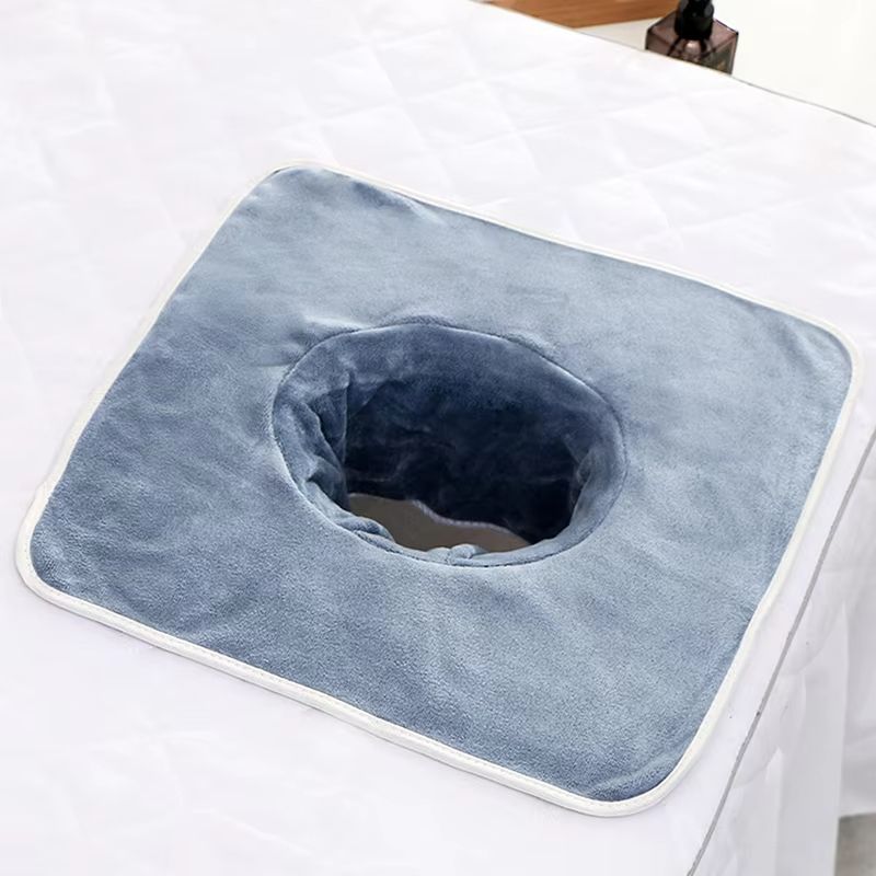Thickened Beauty SPA Massage Table Face Towel With Hole 35X35 Cm 6