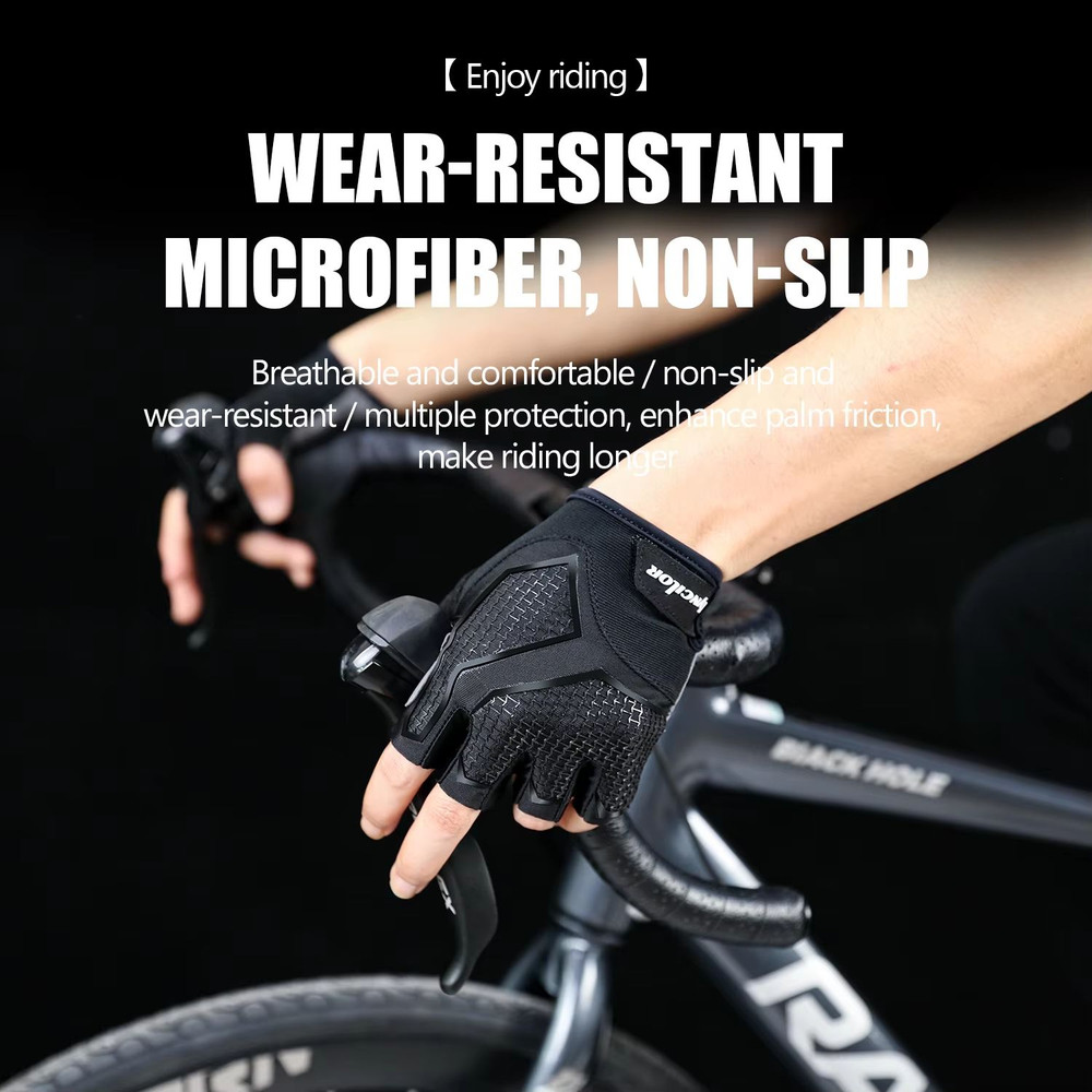 AntiSlip Half Finger Cycling Gloves With ShockAbsorbing Padding Breathable For Men Women 3