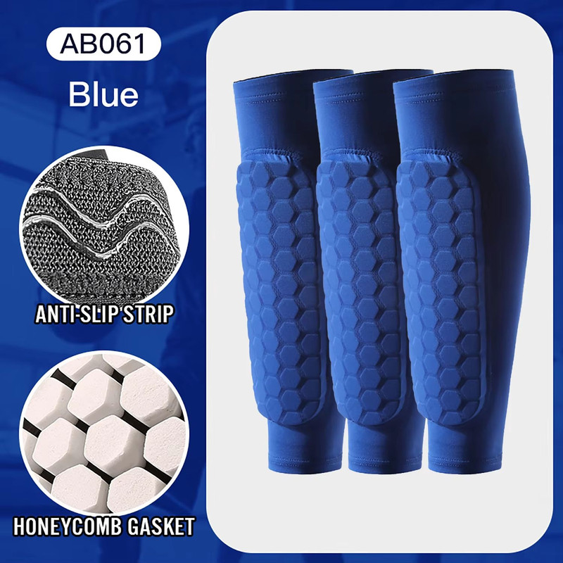 Honeycomb Shin Guards Leg Sleeves Shockproof Soccer Protection With AntiSlip Grip 17