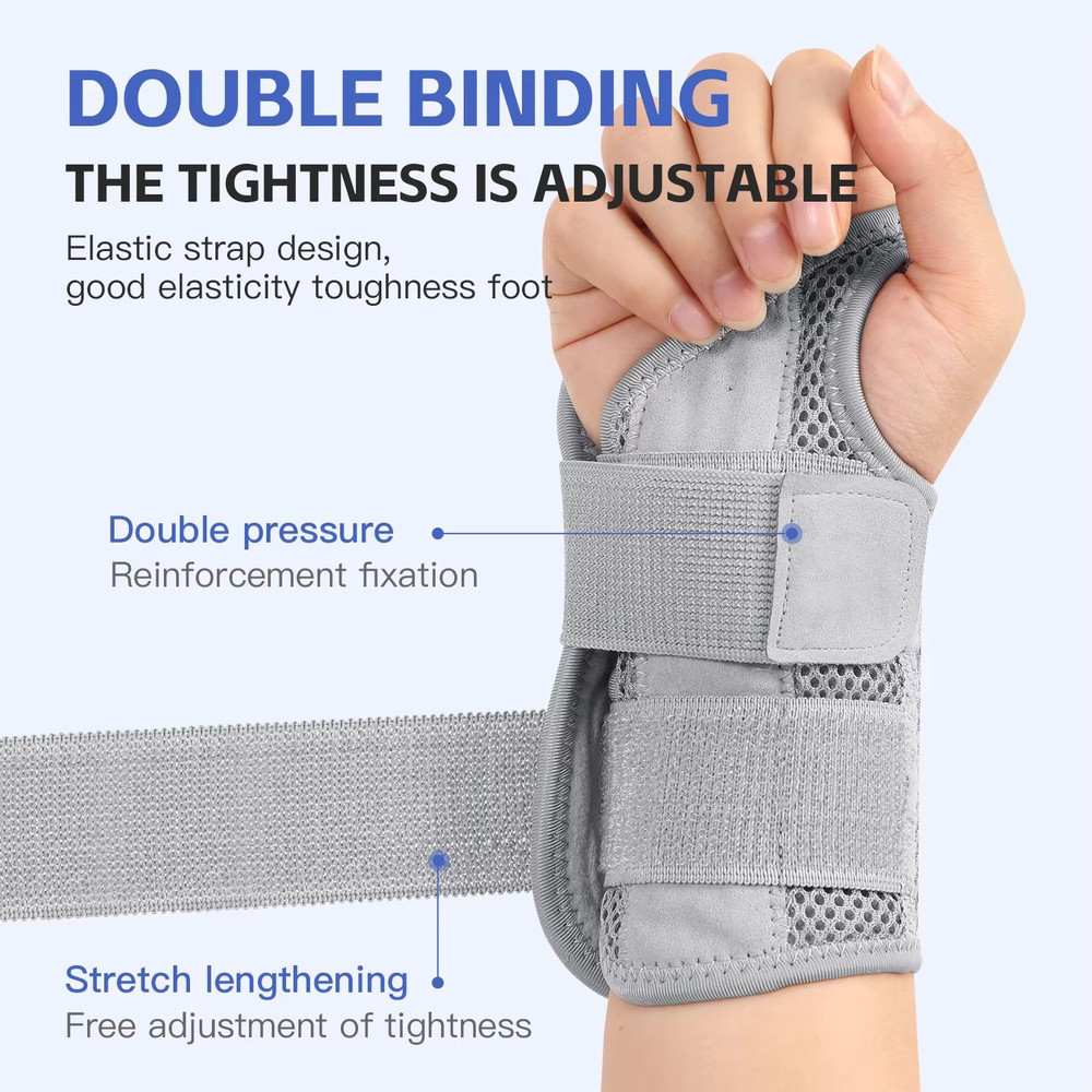 Adjustable Thumb Wrist Support Brace With Dual Straps Relief For Tendonitis And Strain 3
