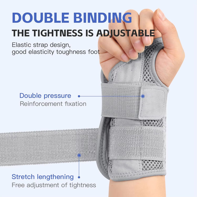 Adjustable Thumb Wrist Support Brace With Dual Straps Relief For Tendonitis And Strain 3