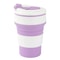 TravelFold 12oz Silicone Collapsible Cup With Lid Reusable Portable Coffee HotDrink Mug 3