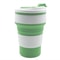 TravelFold 12oz Silicone Collapsible Cup With Lid Reusable Portable Coffee HotDrink Mug 7