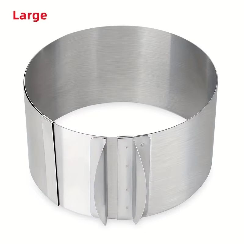 Deluxe Adjustable Stainless Steel Cake Ring Mold Retractable Round Mousse Cake Ring 6