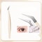 Premium Stainless Steel Eyelash Extension Tweezers Rose Gold 9
