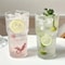 StripeGlass 20oz Glass Cup With Lid And Straw Transparent Drinking Glass For Juice Water Iced Cof 2