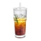 StripeGlass 20oz Glass Cup With Lid And Straw Transparent Drinking Glass For Juice Water Iced Cof 6