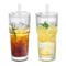 StripeGlass 20oz Glass Cup With Lid And Straw Transparent Drinking Glass For Juice Water Iced Cof 8