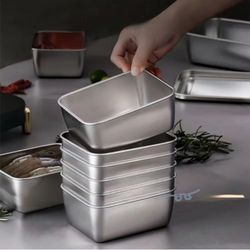 ecosteel stainless steel food storage containers with lids – reusable lunch bento boxes for meat, fruit & veggies