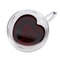 HeartCup Double Wall Glass Cup With Handle Insulated Clear Tea Coffee Latte Mug 6