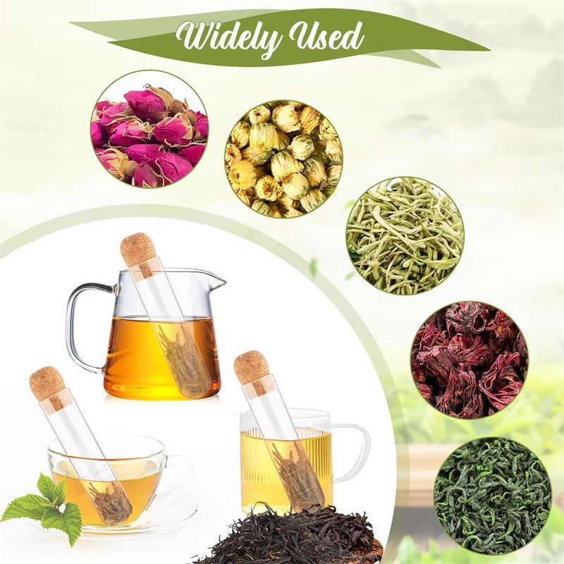 ClearBrew Glass Tea Infuser With Cork Lid Transparent LooseLeaf Steeper And Strainer For Tea Cups 2