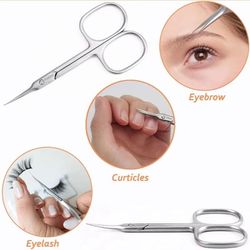 professional curved cuticle scissors – stainless steel dead skin remover for precise manicure