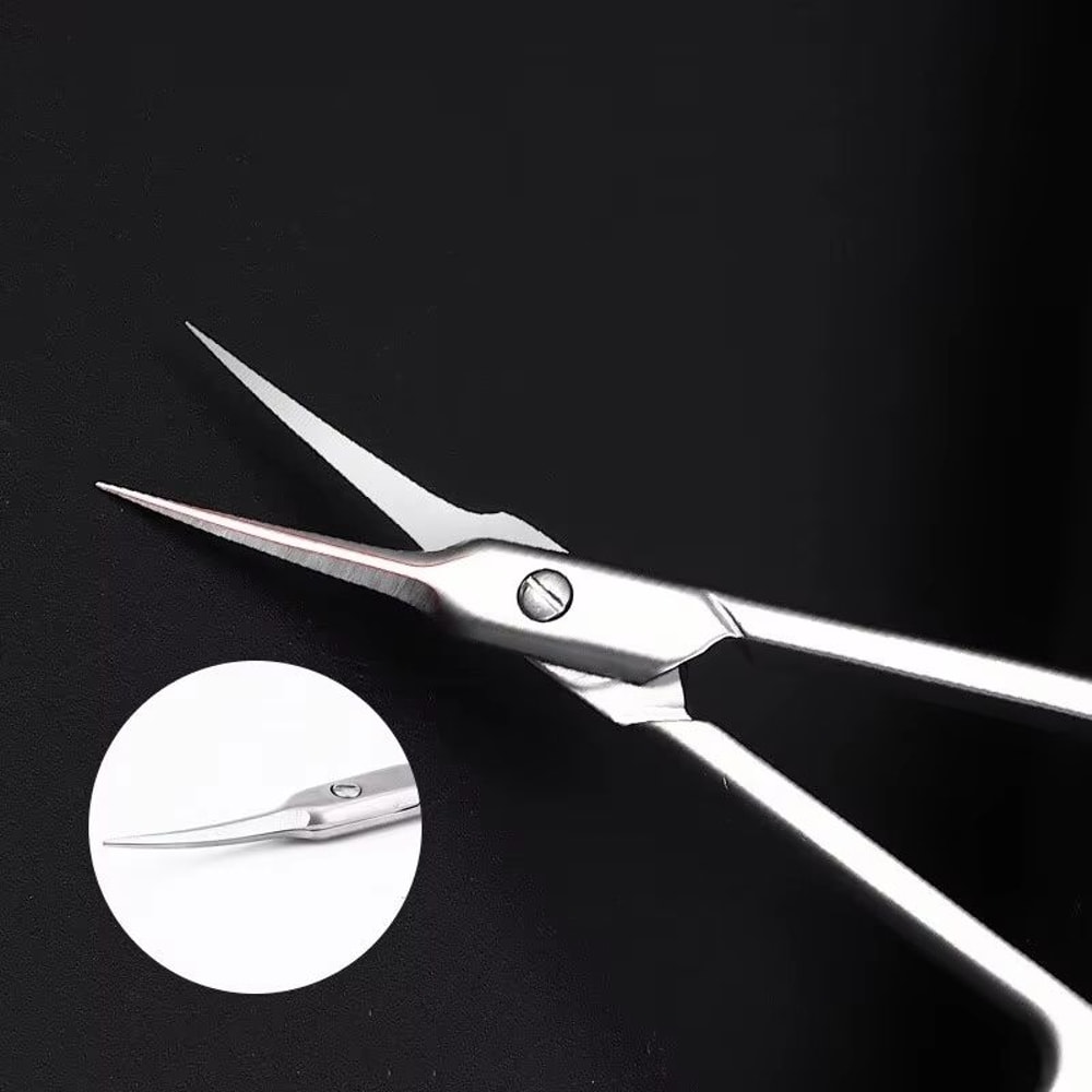 Professional Curved Cuticle Scissors Stainless Steel Dead Skin Remover For Precise Manicure 2