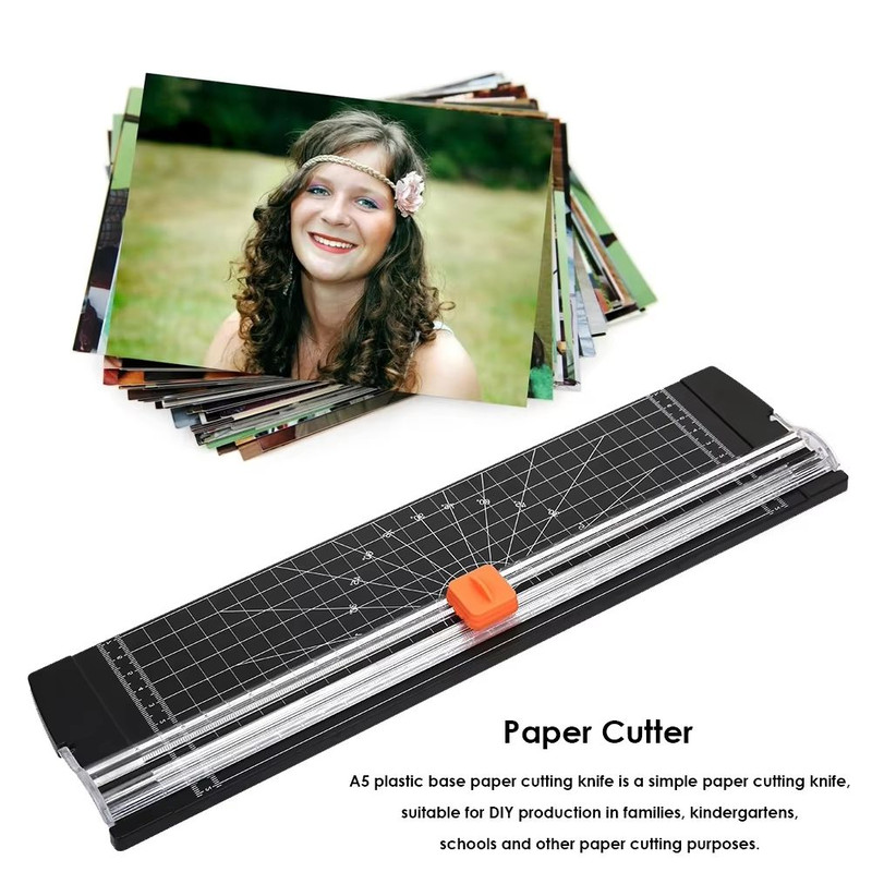 A4 A5 Guillotine Paper Cutter With Safety Guard Lightweight Coupon Craft Paper Trimmer 3
