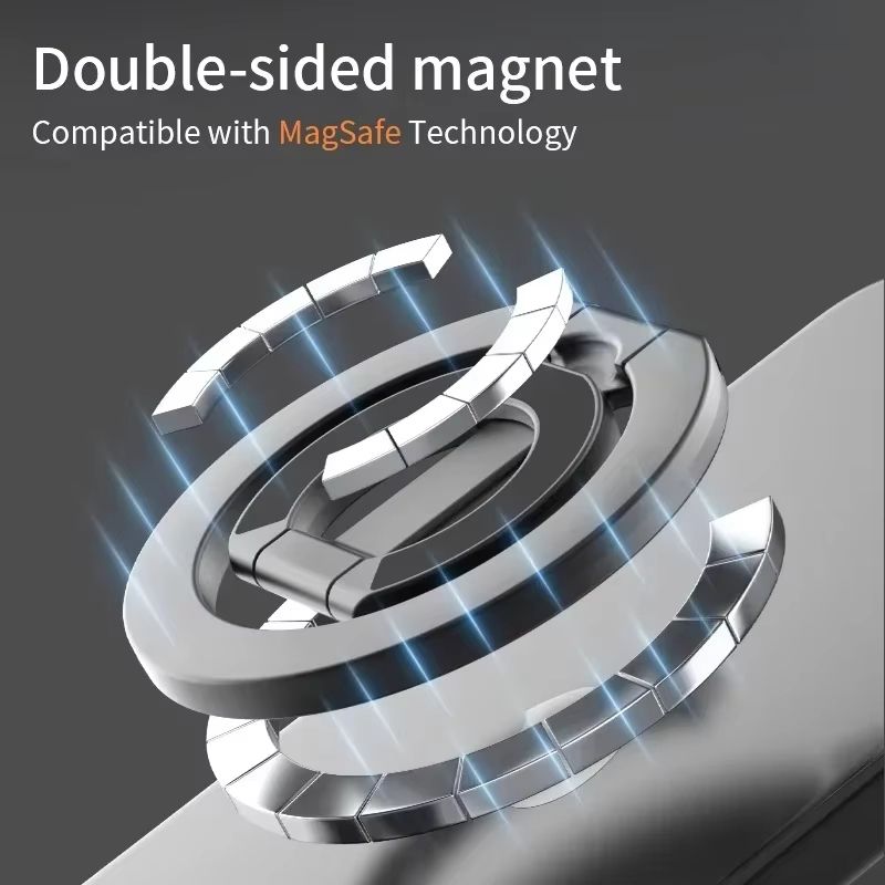 MagSafe Double Sided Magnetic Phone Ring Holder Foldable Grip And Stand For IPhone 2