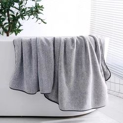 thick microfiber body bath towel – large quick-dry spa and gym shower towel