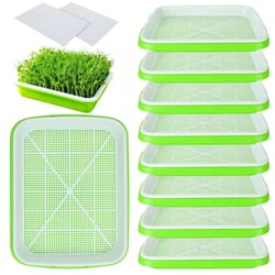 hydroponic microgreens germination tray – reusable nursery sprouting tray for home growing systems