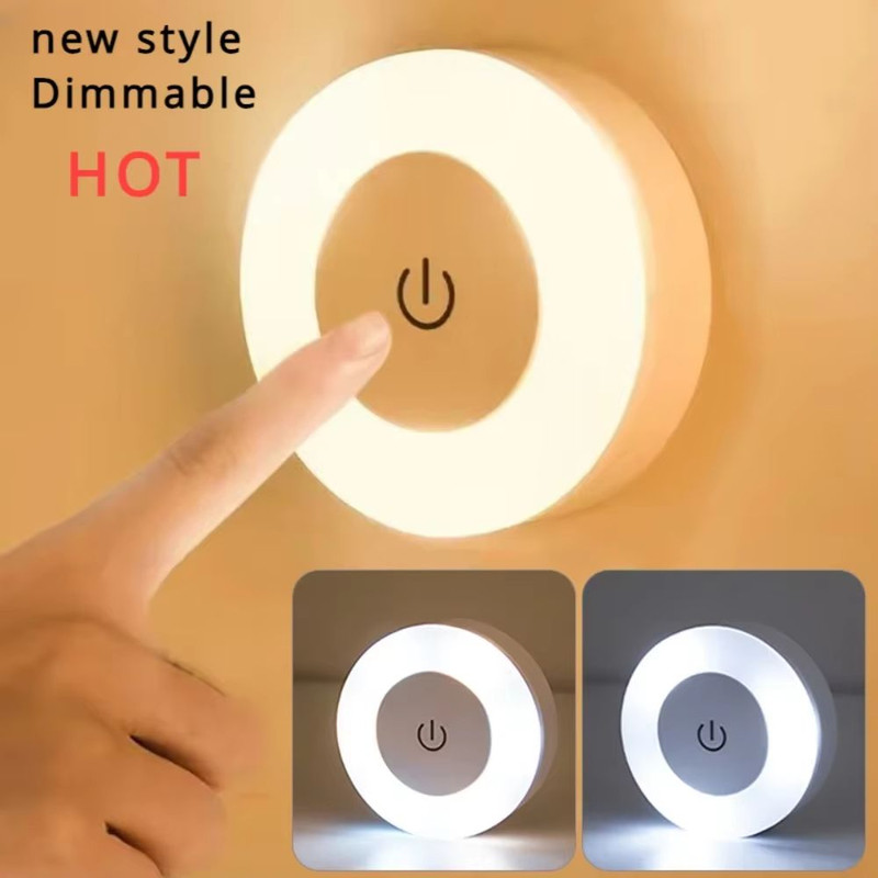 Mood Light Dimmable Magnetic Rechargeable Lamp Portable Round USB Neon Decoration For Room 0