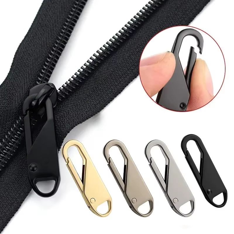 5PCS Universal Zipper Puller Set Detachable Metal Zipper Heads Repair Kit For DIY Crafts And Cloth 4