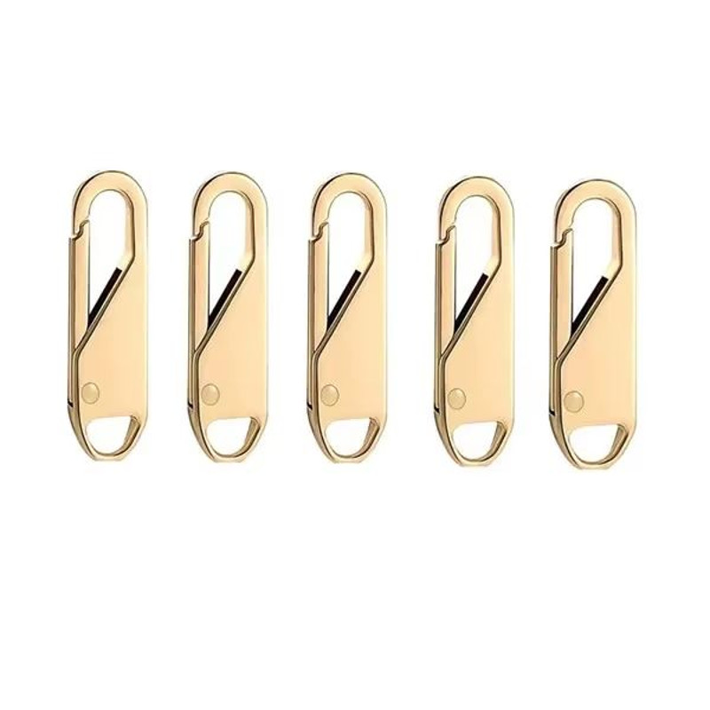 5PCS Universal Zipper Puller Set Detachable Metal Zipper Heads Repair Kit For DIY Crafts And Cloth 6
