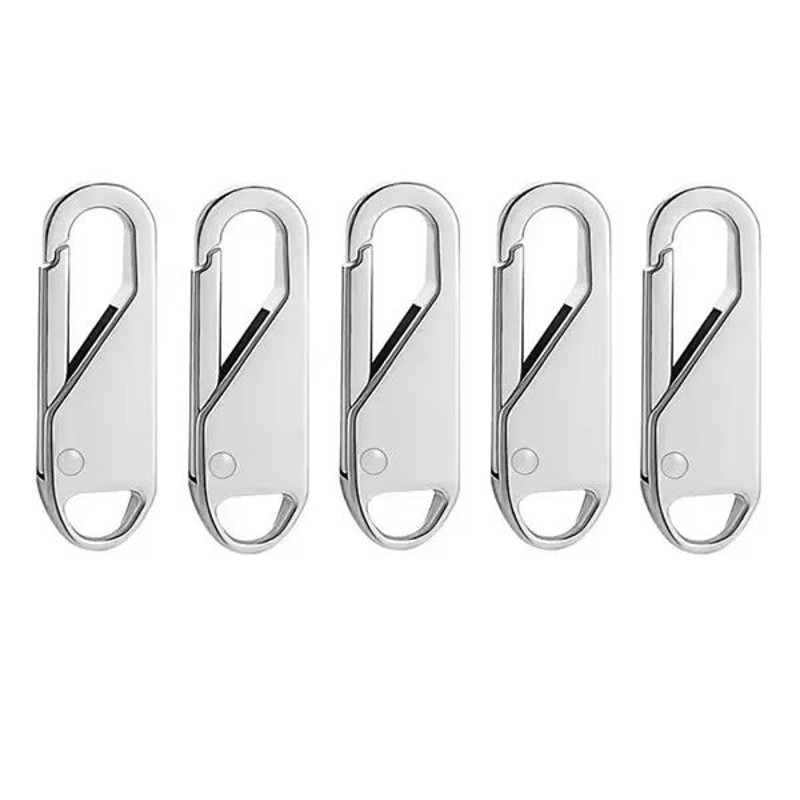 5PCS Universal Zipper Puller Set Detachable Metal Zipper Heads Repair Kit For DIY Crafts And Cloth 7