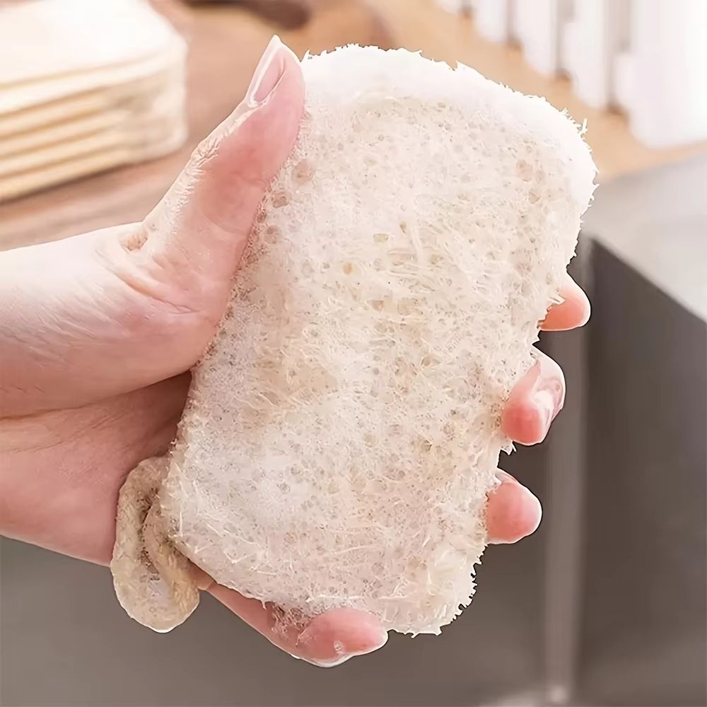 Natural Luffa Dish Sponge Eco Friendly Non Scratch Kitchen Scrubber 1