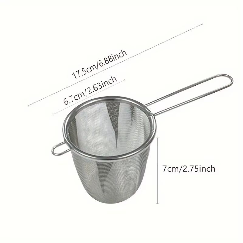 Fine Mesh Tea Infuser With Handle Reusable Leaf Strainer And Kitchen Sieve 2