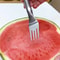 2 In 1 Stainless Steel Watermelon Cube Cutter Fork Dual Head Fruit Slicer Tool 4