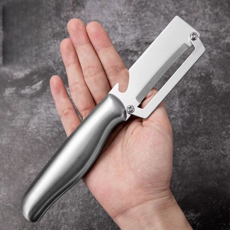 Stainless Steel Cane Peeler All Steel Kitchen Peeler Fruit Rack Peeler Wine Opener 2 In 1 Kitchen G 4