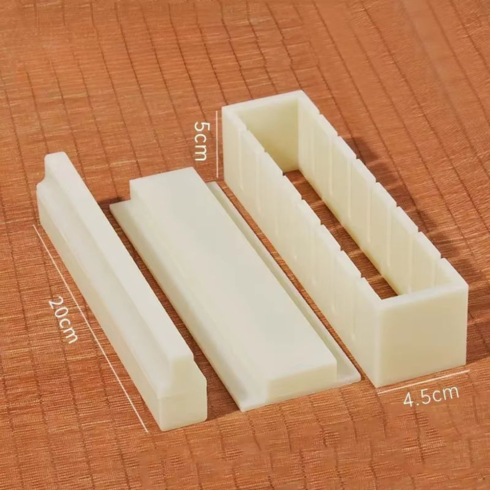 3 Piece Sushi Maker Equipment Kit Plastic Sushi Rolls Mold Round Square Heart Shaped Sushi Tools Ca 6