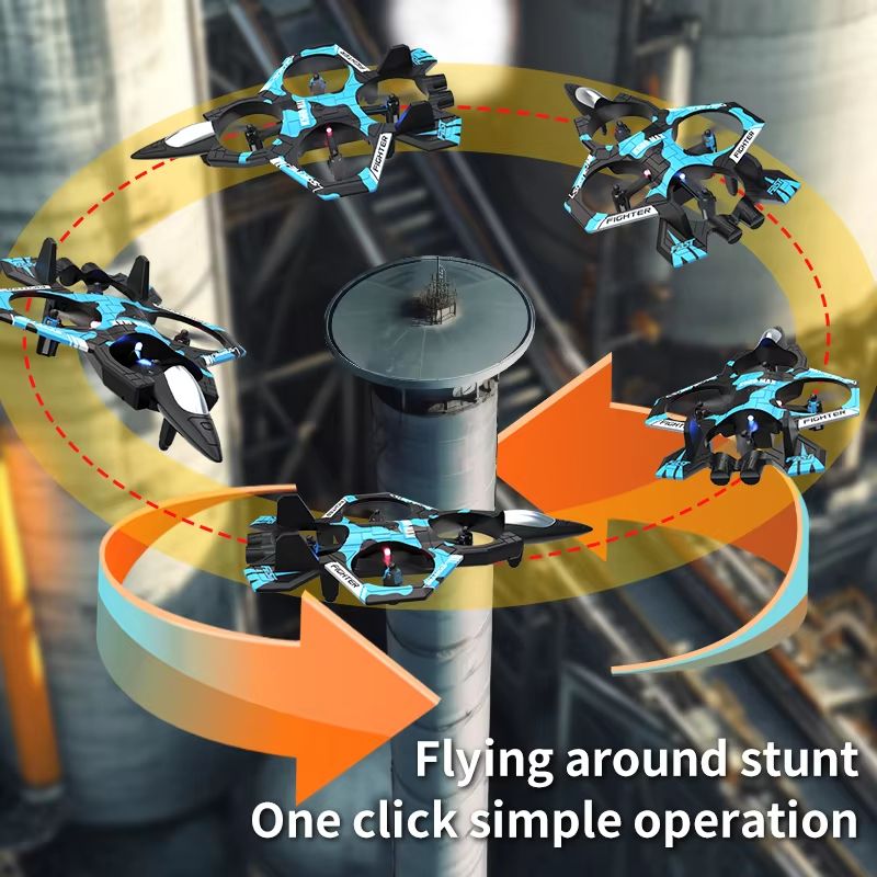 K500 RC Drone Fighter Jet 24G Remote Control Airplane With 360 Flips And Hovering 4