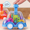 Transparent Pull Back Gear Car Inertial Slide Cartoon Toy For Kids 1