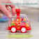 Transparent Pull Back Gear Car Inertial Slide Cartoon Toy For Kids 2
