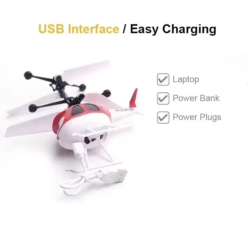Mini Infrared Hand Induction RC Helicopter Electric Flying Airplane Toy For Kids 5
