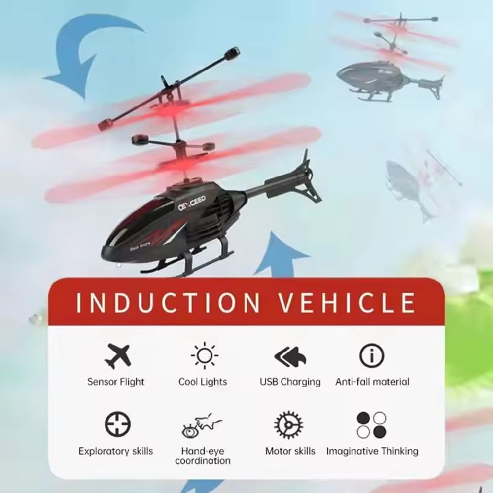 GestureFly GestureSensor Indoor Flying Toy Helicopter Infrared Remote LED Light 5